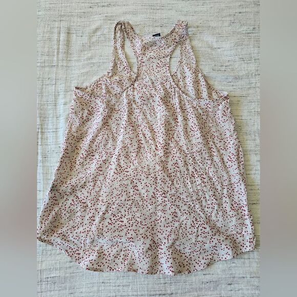 Club Monaco Cream Tank Top with Red Print - Picture 2 of 6